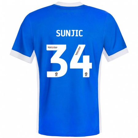 Kandiny Kinder Ivan Sunjic #34 Blau Weiß Heimtrikot Trikot 2024/25 T-Shirt