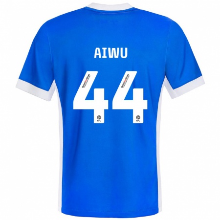 Kandiny Kinder Emanuel Aiwu #44 Blau Weiß Heimtrikot Trikot 2024/25 T-Shirt