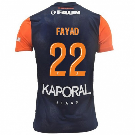 Kandiny Kinder Khalil Fayad #22 Marineblau Orange Heimtrikot Trikot 2024/25 T-Shirt