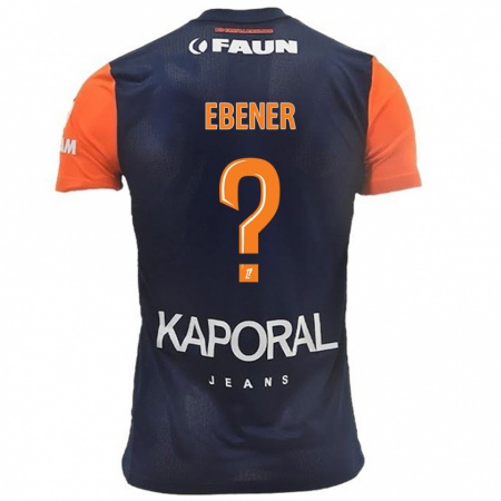 Kandiny Kinder Alexandre Ebener #0 Marineblau Orange Heimtrikot Trikot 2024/25 T-Shirt