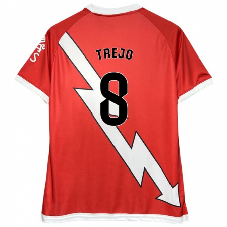 Kandiny Kinder Óscar Trejo #8 Weiß Rot Heimtrikot Trikot 2024/25 T-Shirt