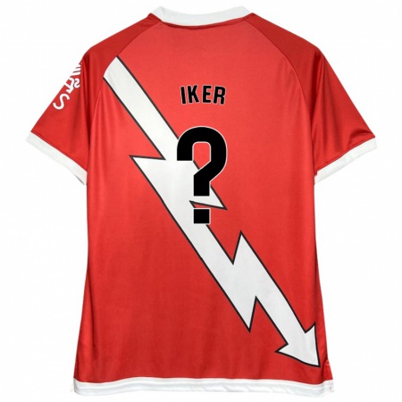 Kandiny Kinder Iker Navarro #0 Weiß Rot Heimtrikot Trikot 2024/25 T-Shirt