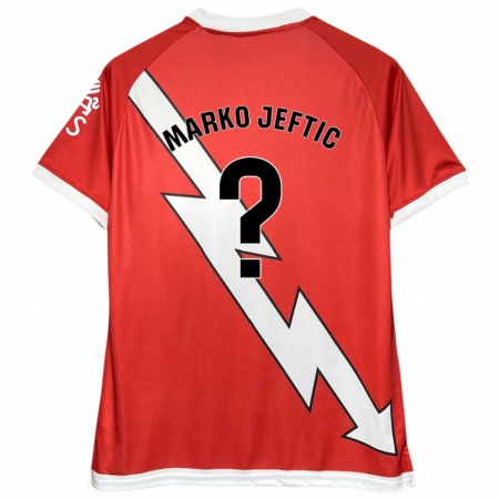 Kandiny Kinder Marko Jeftic #0 Weiß Rot Heimtrikot Trikot 2024/25 T-Shirt