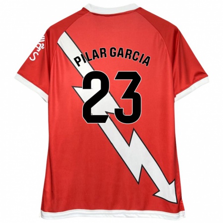 Kandiny Kinder María Pilar García Villalba #23 Weiß Rot Heimtrikot Trikot 2024/25 T-Shirt