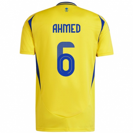 Kandiny Kinder Aseel Ahmed #6 Gelb Blau Heimtrikot Trikot 2024/25 T-Shirt