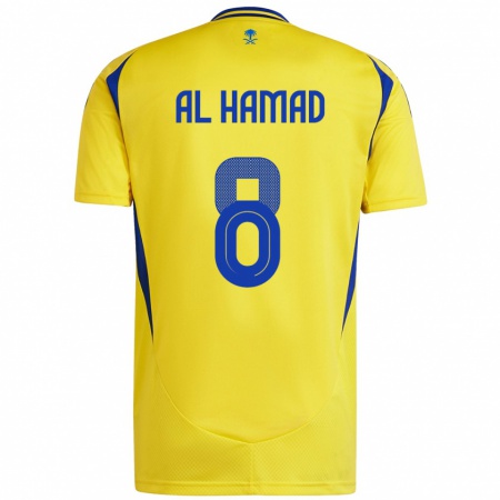 Kandiny Kinder Sara Al-Hamad #8 Gelb Blau Heimtrikot Trikot 2024/25 T-Shirt