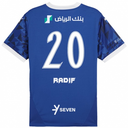 Kandiny Kinder Abdullah Radif #20 Dunkelblau Weiß Heimtrikot Trikot 2024/25 T-Shirt