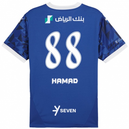 Kandiny Kinder Hamad Al-Yami #88 Dunkelblau Weiß Heimtrikot Trikot 2024/25 T-Shirt