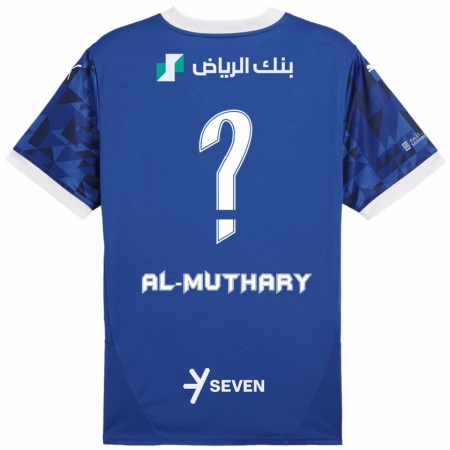 Kandiny Kinder Saad Al-Muthary #0 Dunkelblau Weiß Heimtrikot Trikot 2024/25 T-Shirt