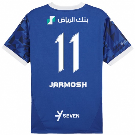 Kandiny Kinder Abdulaziz Jarmosh #11 Dunkelblau Weiß Heimtrikot Trikot 2024/25 T-Shirt