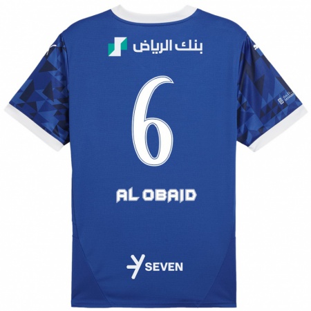 Kandiny Kinder Lulu Al-Obaid #6 Dunkelblau Weiß Heimtrikot Trikot 2024/25 T-Shirt