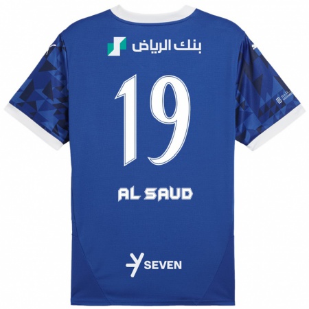 Kandiny Kinder Manal Al Saud #19 Dunkelblau Weiß Heimtrikot Trikot 2024/25 T-Shirt