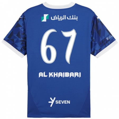 Kandiny Kinder Mohammed Al-Khaibari #67 Dunkelblau Weiß Heimtrikot Trikot 2024/25 T-Shirt