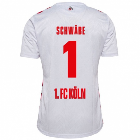 Kandiny Kinder Marvin Schwäbe #1 Weiß Rot Heimtrikot Trikot 2024/25 T-Shirt