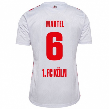 Kandiny Kinder Eric Martel #6 Weiß Rot Heimtrikot Trikot 2024/25 T-Shirt