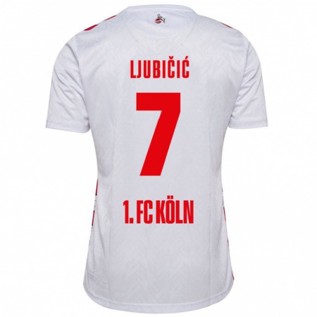 Kandiny Kinder Dejan Ljubicic #7 Weiß Rot Heimtrikot Trikot 2024/25 T-Shirt