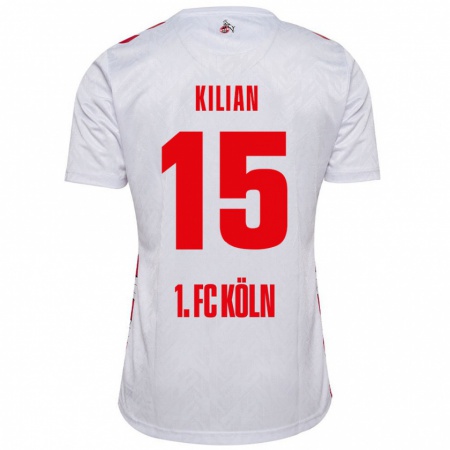 Kandiny Kinder Luca Kilian #15 Weiß Rot Heimtrikot Trikot 2024/25 T-Shirt