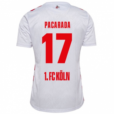 Kandiny Kinder Leart Paçarada #17 Weiß Rot Heimtrikot Trikot 2024/25 T-Shirt