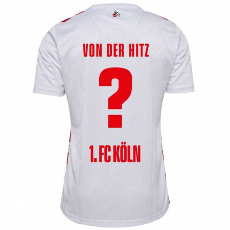 Kandiny Kinder Justin Von Der Hitz #0 Weiß Rot Heimtrikot Trikot 2024/25 T-Shirt