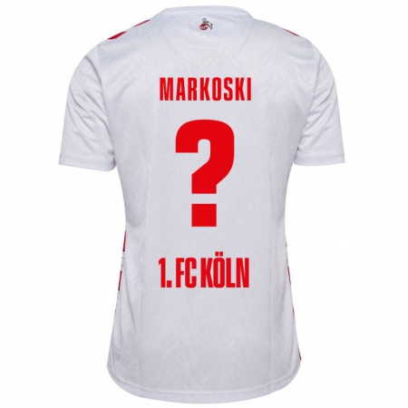 Kandiny Kinder Kristian Markoski #0 Weiß Rot Heimtrikot Trikot 2024/25 T-Shirt