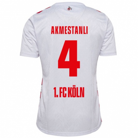 Kandiny Kinder Teoman Akmestanli #4 Weiß Rot Heimtrikot Trikot 2024/25 T-Shirt