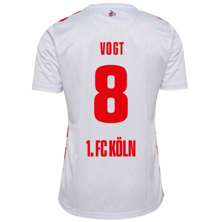 Kandiny Kinder Laura Vogt #8 Weiß Rot Heimtrikot Trikot 2024/25 T-Shirt