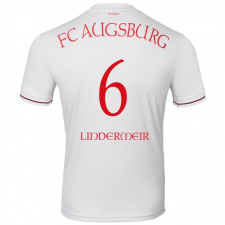 Kandiny Kinder Dominik Lindermeir #6 Weiß Heimtrikot Trikot 2024/25 T-Shirt