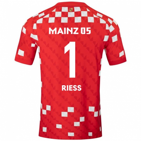 Kandiny Kinder Lasse Rieß #1 Weiß Rot Heimtrikot Trikot 2024/25 T-Shirt