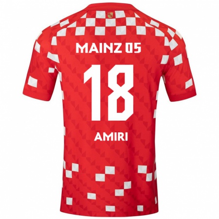 Kandiny Kinder Nadiem Amiri #18 Weiß Rot Heimtrikot Trikot 2024/25 T-Shirt