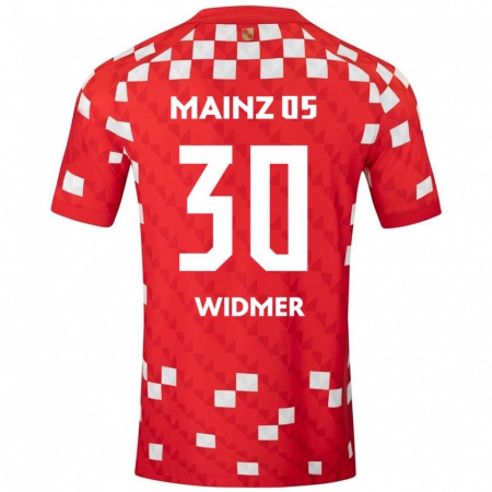 Kandiny Kinder Silvan Widmer #30 Weiß Rot Heimtrikot Trikot 2024/25 T-Shirt