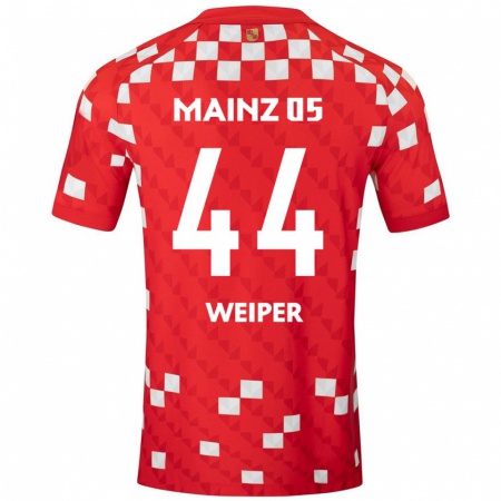 Kandiny Kinder Nelson Weiper #44 Weiß Rot Heimtrikot Trikot 2024/25 T-Shirt