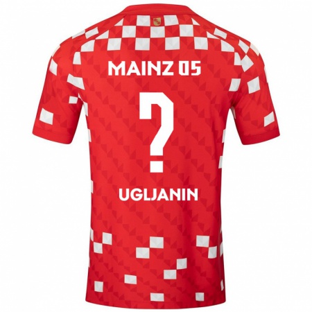 Kandiny Kinder Jusuf Ugljanin #0 Weiß Rot Heimtrikot Trikot 2024/25 T-Shirt