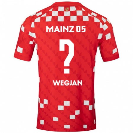 Kandiny Kinder Jesse Wegjan #0 Weiß Rot Heimtrikot Trikot 2024/25 T-Shirt