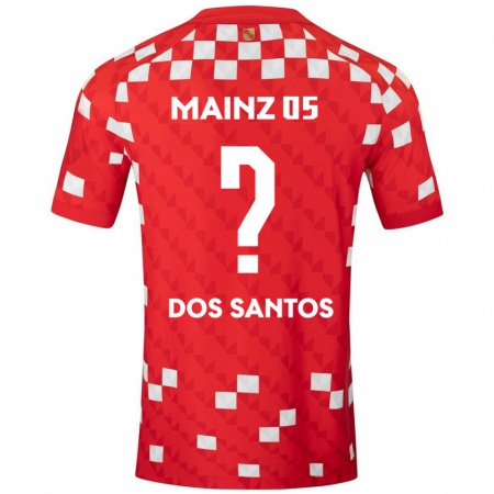 Kandiny Kinder Alexandre Tavares Dos Santos #0 Weiß Rot Heimtrikot Trikot 2024/25 T-Shirt