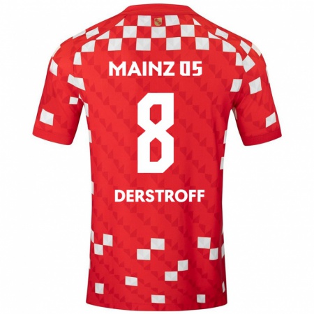 Kandiny Kinder Julian-Maurice Derstroff #8 Weiß Rot Heimtrikot Trikot 2024/25 T-Shirt