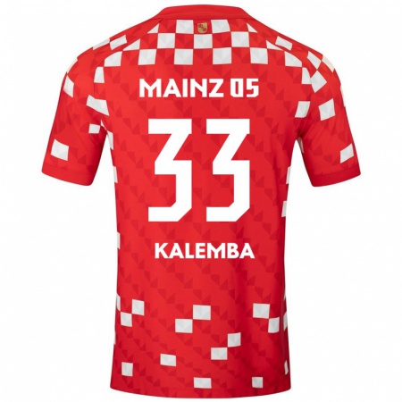 Kandiny Kinder Marcel Kalemba #33 Weiß Rot Heimtrikot Trikot 2024/25 T-Shirt