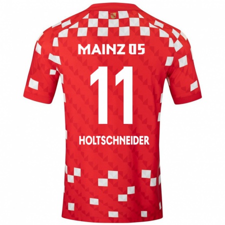 Kandiny Kinder Hannah Holtschneider #11 Weiß Rot Heimtrikot Trikot 2024/25 T-Shirt