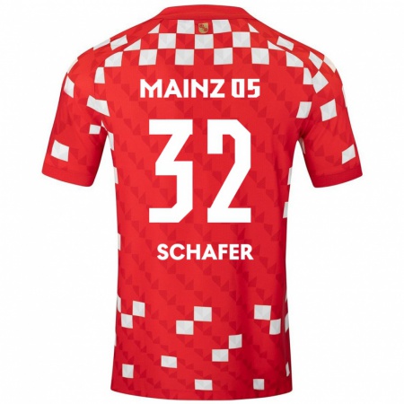 Kandiny Kinder Ann-Christin Schäfer #32 Weiß Rot Heimtrikot Trikot 2024/25 T-Shirt