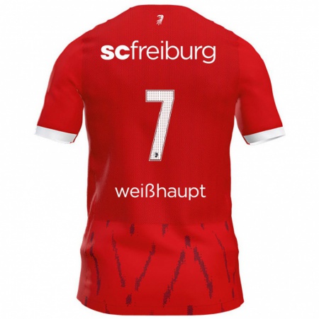 Kandiny Kinder Noah Weißhaupt #7 Rot Heimtrikot Trikot 2024/25 T-Shirt