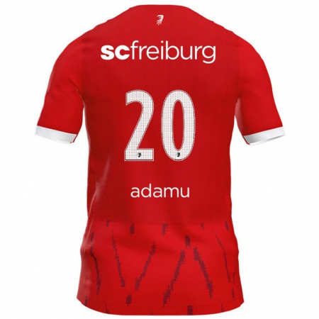 Kandiny Kinder Junior Adamu #20 Rot Heimtrikot Trikot 2024/25 T-Shirt