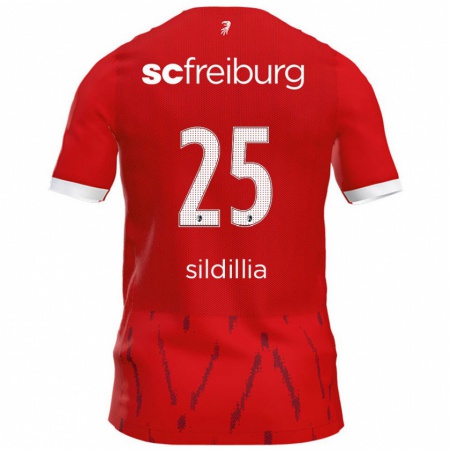 Kandiny Kinder Kiliann Sildillia #25 Rot Heimtrikot Trikot 2024/25 T-Shirt