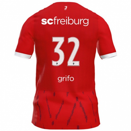 Kandiny Kinder Vincenzo Grifo #32 Rot Heimtrikot Trikot 2024/25 T-Shirt