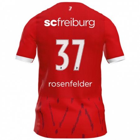 Kandiny Kinder Max Rosenfelder #37 Rot Heimtrikot Trikot 2024/25 T-Shirt