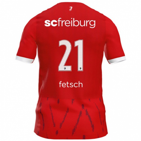 Kandiny Kinder Mathias Fetsch #21 Rot Heimtrikot Trikot 2024/25 T-Shirt