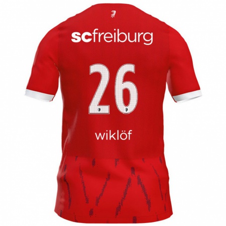 Kandiny Kinder Oscar Wiklöf #26 Rot Heimtrikot Trikot 2024/25 T-Shirt