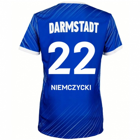 Kandiny Kinder Karol Niemczycki #22 Blau Weiß Heimtrikot Trikot 2024/25 T-Shirt