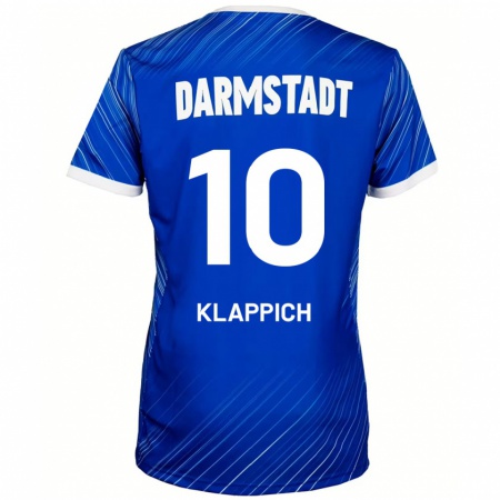 Kandiny Kinder Luis Klappich #10 Blau Weiß Heimtrikot Trikot 2024/25 T-Shirt