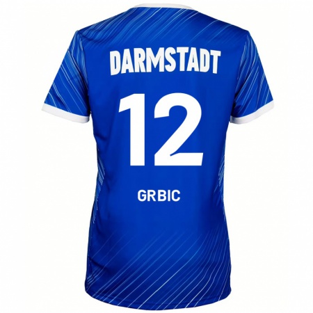 Kandiny Kinder Viktor Grbic #12 Blau Weiß Heimtrikot Trikot 2024/25 T-Shirt