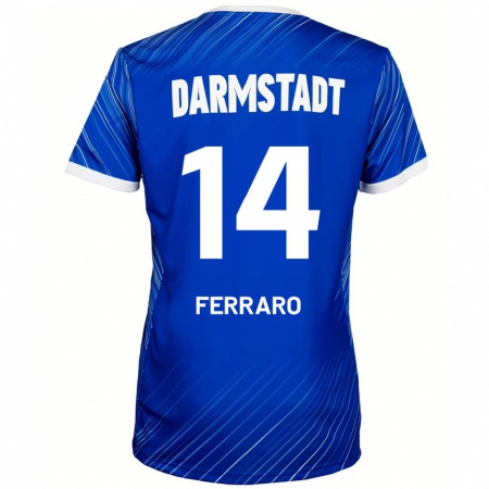 Kandiny Kinder Enzo Ferraro #14 Blau Weiß Heimtrikot Trikot 2024/25 T-Shirt