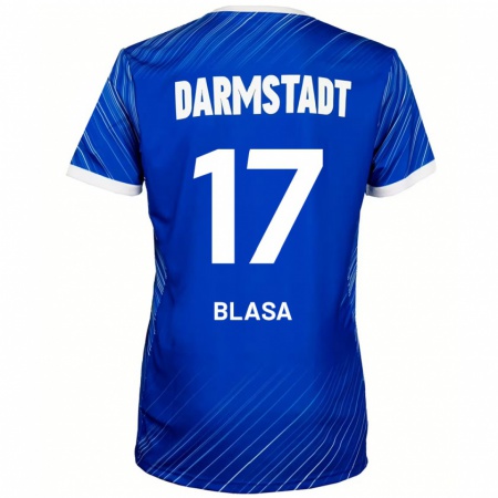 Kandiny Kinder Keanu Blasa #17 Blau Weiß Heimtrikot Trikot 2024/25 T-Shirt